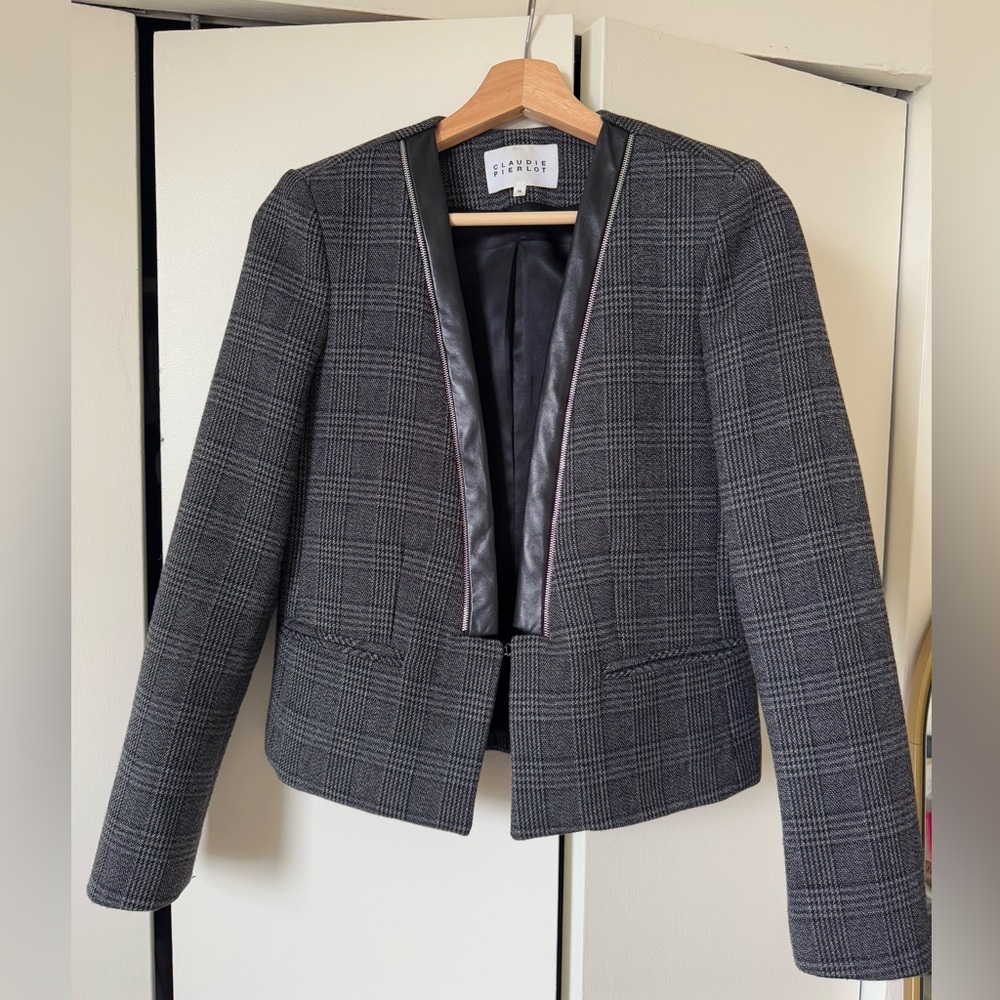 Claudie Pierlot Plaid Blazer